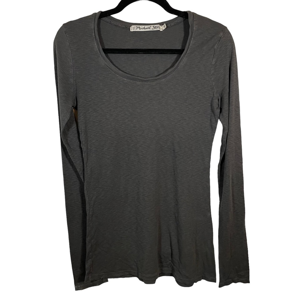 Michael Stars OS “The Original Tee” Charcoal Gray